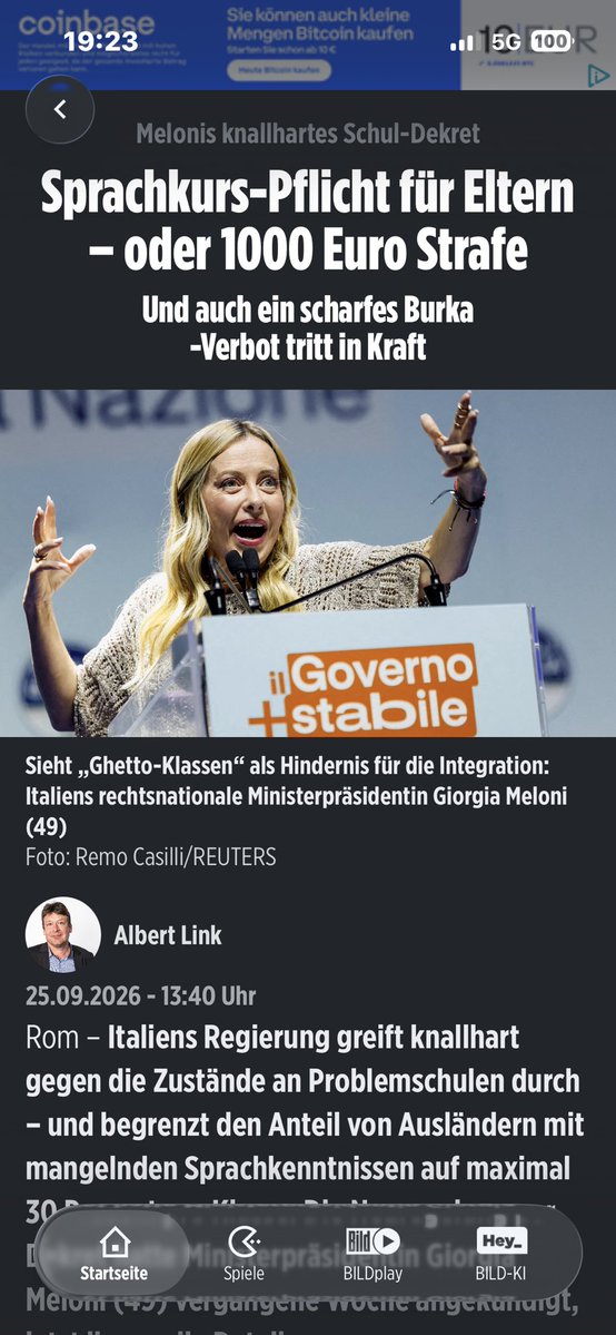 jopheidi's tweet photo. Jetzt ist die Frau ja rechtskonservativ und legt ganz schön los mit neuen Integrationsvorgaben. Haben jetzt eigentlich schon viele Länder und Unternehmen Italien die Partnerschaft und Zusammenarbeit aufgekündigt? Ich frag für einen Freund aus Sachsen-Anhalt. https://t.co/yY4LjswC1l