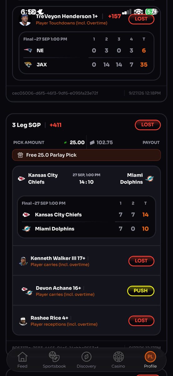 Plossy82's tweet photo. Hey @FanaticsSports check this out. @Rebet ignores their customers and marked this ass a loss https://t.co/CKHnJrt0jv