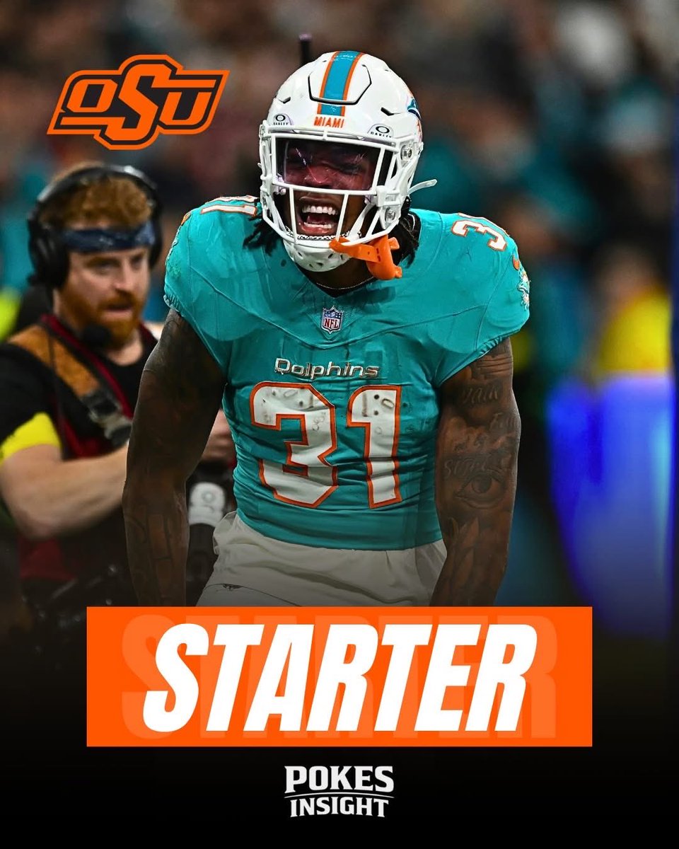 PokesInsight's tweet photo. 🚨 BREAKING: Former Oklahoma State RB and Doak Walker Award Winner, Ollie Gordon II is expcted to start for the Miami Dolphins.

This follows the season-ending injury of star running back De'Von Achane. Gordon is expected to be a full-time starter for the remainder of the 2026-27 NFL season.

FULL STORY: https://t.co/VLhzem9kSd