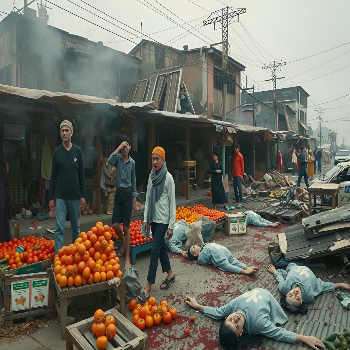 webmty_com's tweet photo. 🚨 Al menos 33 civiles convertidos en carne picada por un bombardeo aéreo del ejército de Myanmar en un mercado lleno de gente. Porque nada dice "control del territorio" como masacrar a tus propios ciudadanos mientras compran tomates.
#Myanmar #GolpeMilitar #TerrorismoDeEstado https://t.co/0S5OhFyhZ2