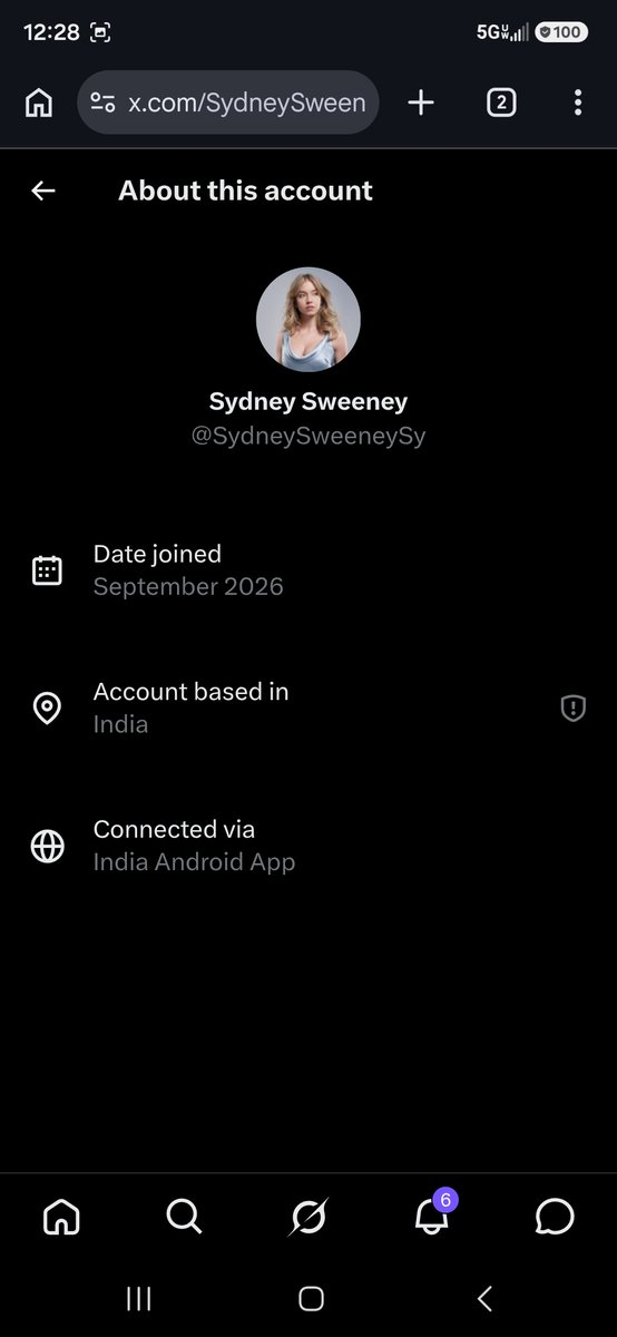 BenKimbrell64's tweet photo. FAKEASS SYDNEY SWEENEY @SydneySweeneySy. ACCOUNT BASED AND CONNECTED IN INDIA. STICK TO RUNNING QUICKY MARTS WOULD YA. REPORT AND BLOCK! https://t.co/7FEnR9LCGm