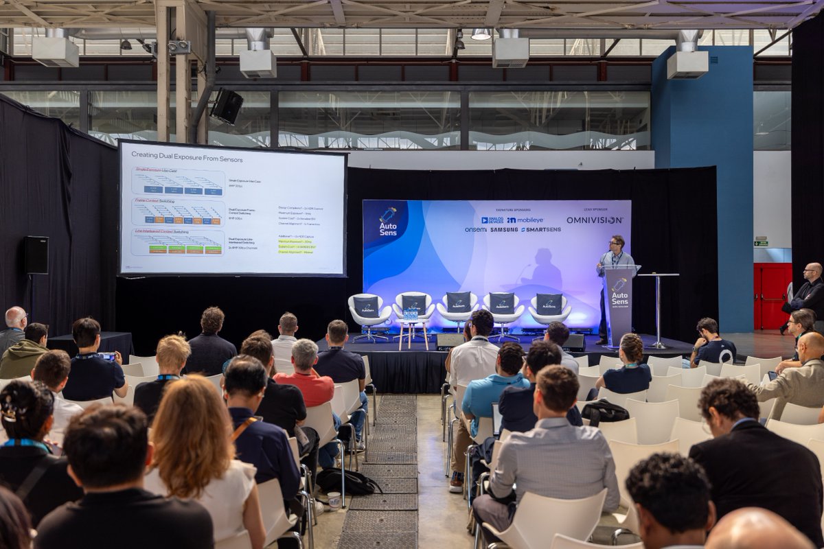 Mobileye's tweet photo. Great to be at @AutoSens_ Europe, where Mobileye experts shared how AI can better understand the complex, dynamic conditions of the physical world.

From evaluating how automotive cameras perform in motion and challenging lighting conditions, to discovering rare scenarios that can have an outsized impact on driving safety, to advancing driver and occupant monitoring beyond compliance—real-world performance matters.

Building safer, more capable driving systems means looking beyond averages: identifying the cases that matter, testing against real-world conditions, and improving how vehicles understand both the road and the people inside them.

Thank you to everyone who joined Avi Hendler, Gabriel Bowers and Elad Osherov for the conversations.