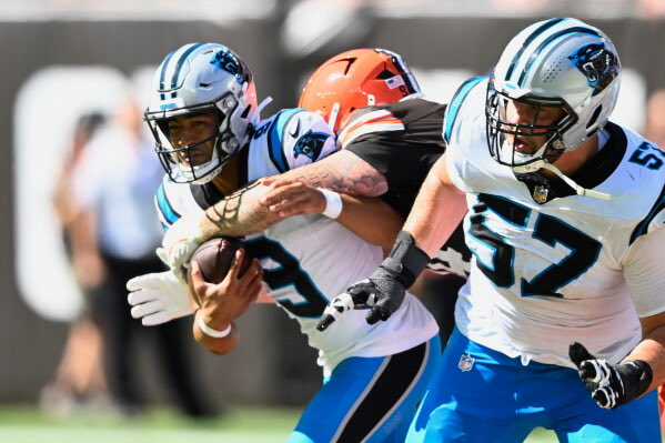 SleeperNFL's tweet photo. Panthers QB Bryce Young will get imaging and diagnosis on his lower body injury this week, per @mike_e_kaye https://t.co/UW2H5pkZ0m