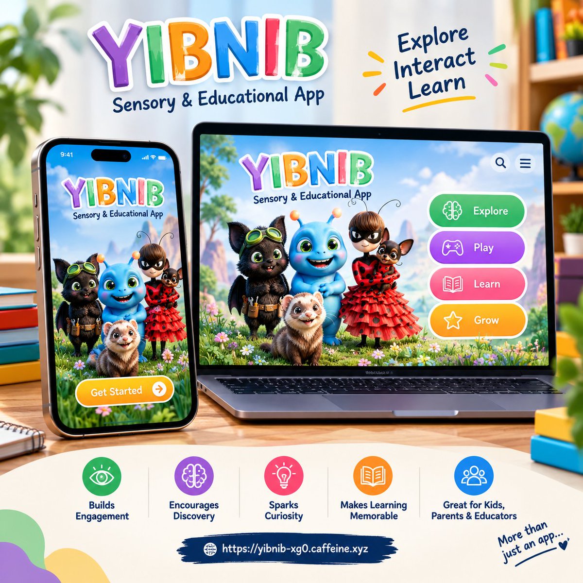 General_Blush's tweet photo. 🧠✨ Learning should be something children experience

✨ Meet Yibnib
A sensory &amp; educational app that turns screen time into interactive learning.
🎯 Builds engagement
👀 Encourages discovery
💭 Sparks curiosity
📚 Makes learning more memorable

👉 https://t.co/Q8QOeX9AND https://t.co/4QWEJXtUMQ