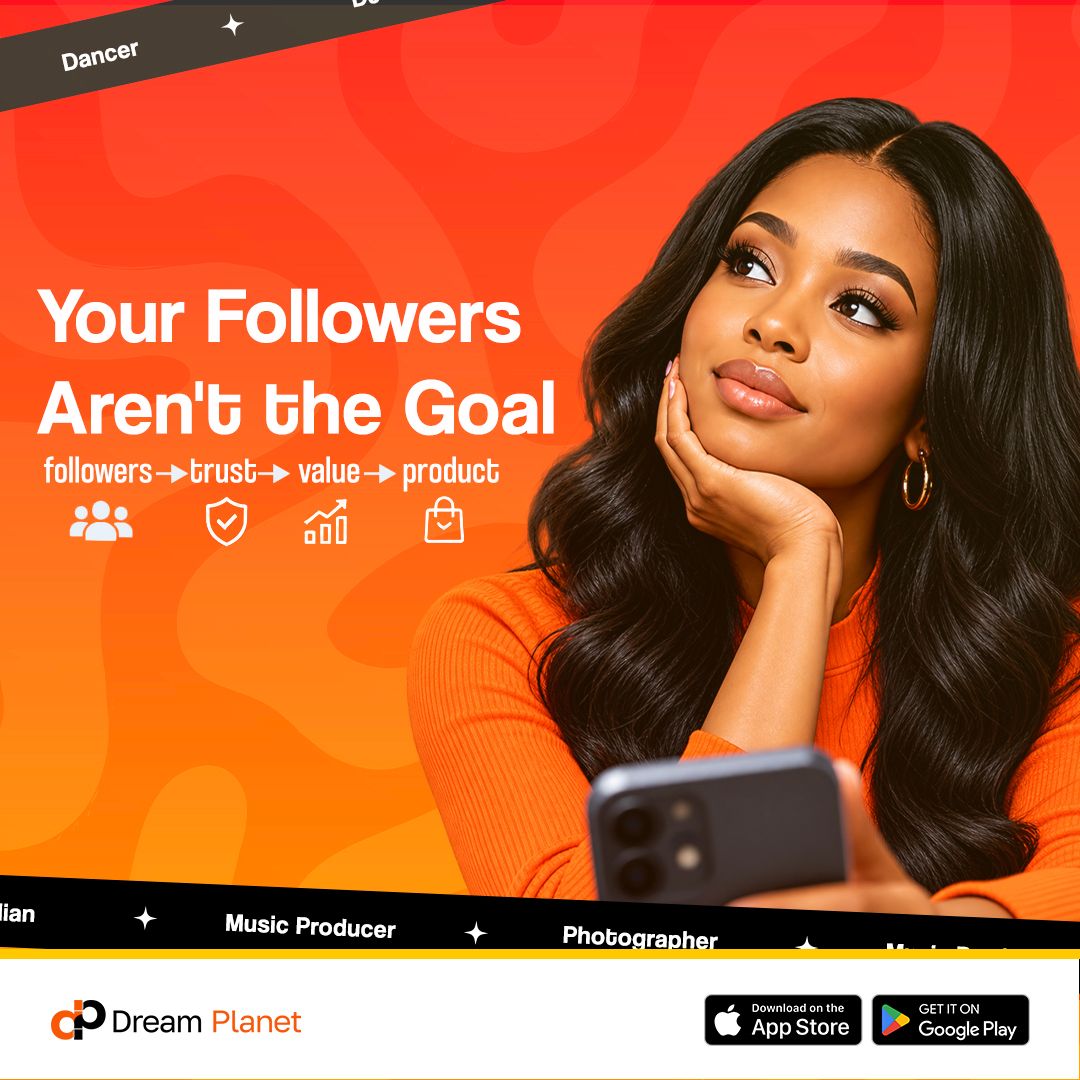 Dreamplanet_App's tweet photo. Your followers are just the beginning. Turn attention into trust, value, and opportunity. 🚀

Build beyond followers with Dream Planet.

📲 Download the Dream Planet app on the  App store or Google Play store to get started. https://t.co/S80xsmAekx