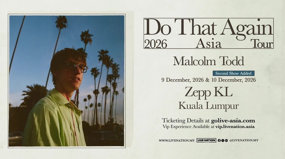 ann_elle2's tweet photo. Wts
MALCOM TODD <DO THAT AGAIN TOUR> IN KUALA LUMPUR π²πΎβ¨
- 4x BOX
- 4x GA STANDING
- 4x RESERVED SEATING
Trusted ya
Dm if interested
#MALCOMTODDINKL #MALCOMTODD #tsproofhw https://t.co/v3KgtUTj3u