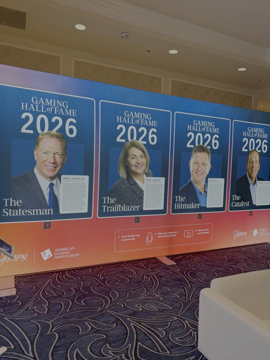 AmericanGaming's tweet photo. Day 1 of #G2E2026 is here! Follow along with @G2Eshows and the AGA to stay on top of important show information, and make sure you check out the AGA Commons space and pick up a pack of our #PlaySmartfromtheStart playing cards! https://t.co/fSoucB1cjs