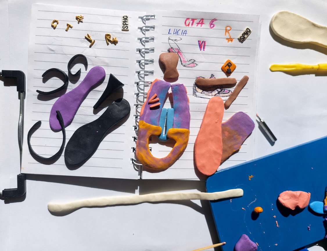 planetspho's tweet photo. Lucia’s new kicks just dropped...
One for the streets, one for the nights. Sculpted out of plasticine
​Which pair would Lucia rock in Vice City?
​@RockstarGames @GTAVI_Countdown
#GTAVI #vicecity https://t.co/rqQcLqEga3