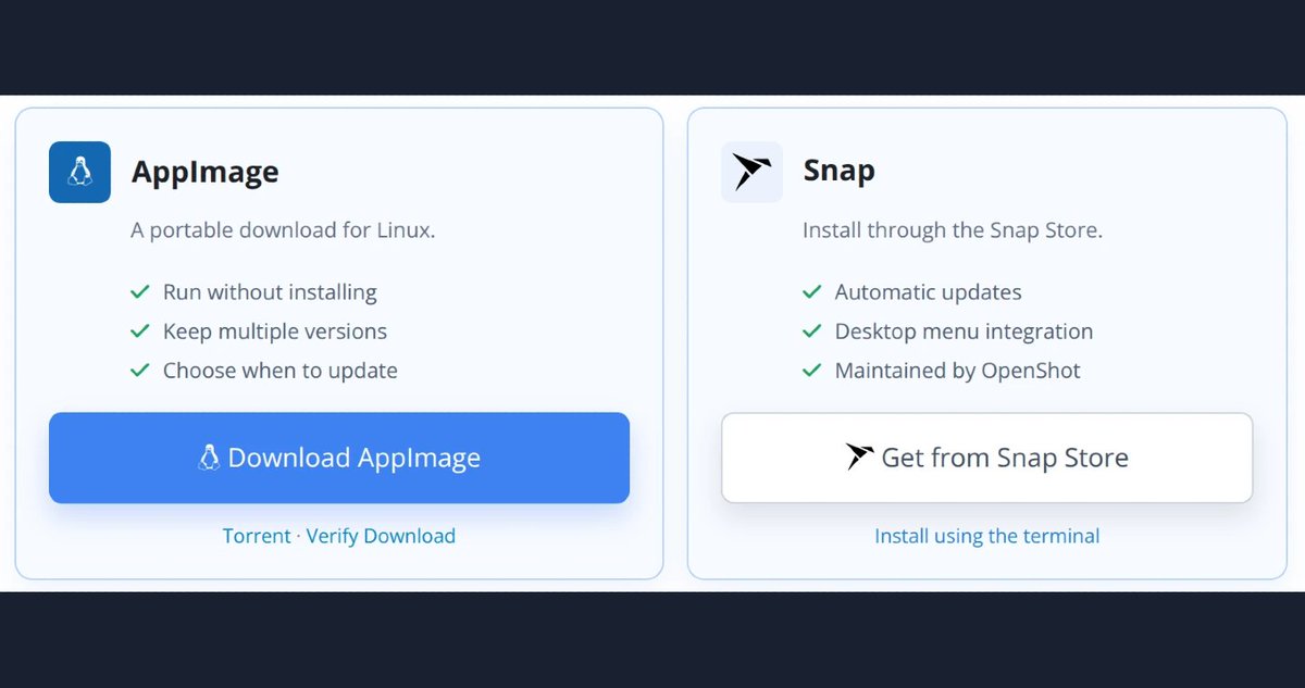 openshot's tweet photo. Hello, Snap Store! OpenShot now has an official Snap package, maintained by our team, with automatic updates and desktop menu integration. Get started: snap install openshot-qt

https://t.co/qdwml6D4ik

#OpenShot #OpenSource #Linux https://t.co/Gl10sxcKtP