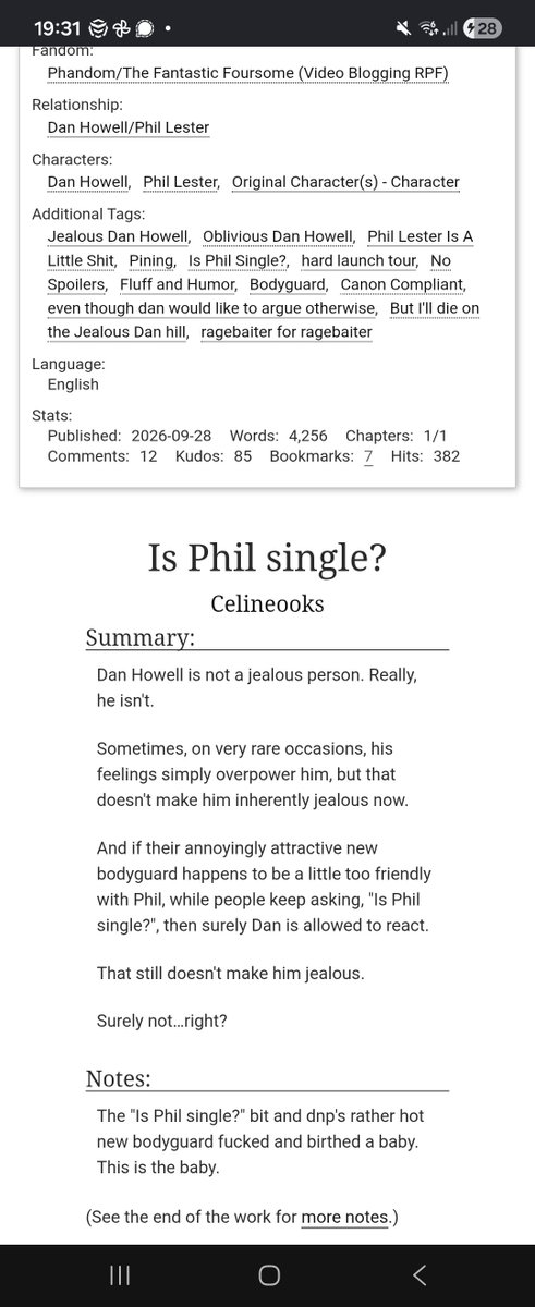 Celineooks's tweet photo. I'm using Twitter too little for this to be of any use but I'm going to leave this here anyway, in case someone stumbles across it on accident (:

New phanfiction "Is Phil single?" Out now!

https://t.co/yjLVgWXZdm https://t.co/vhBZZB3qrj