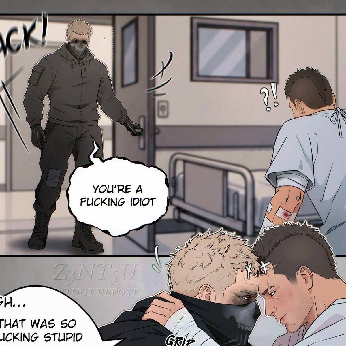z3nt5u's tweet photo. The first part of the comic after that rough mission with Soap is finally ready 😉😘
Soap is an idiot, but…  
Part two will be Spicy! 🌶️

#callofduty #ghost #soap https://t.co/bMEE0LFud9