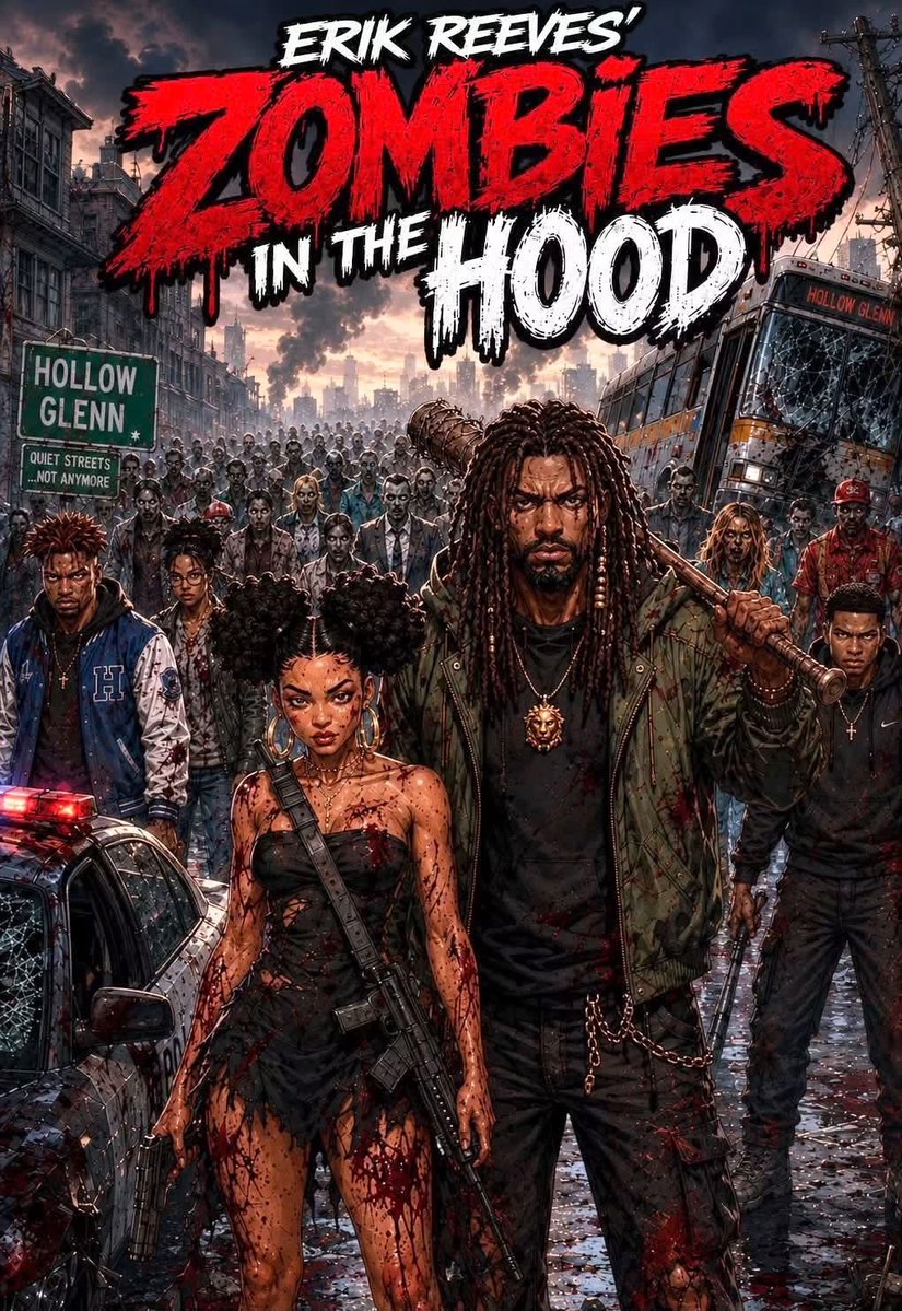 ErikReevesart's tweet photo. #ZOMBIE SEASON is NEAR! Get the NEW! ZOMBIES IN THE HOOD (Digital Comic) #zith Written and Created by Erik Reeves. The streets belong to the dead… and surviving the hood just became a whole lot harder. NOW AVAILABLE here https://t.co/6g8FGF6HPt #SDCC2026 https://t.co/IpLlm5x7IA