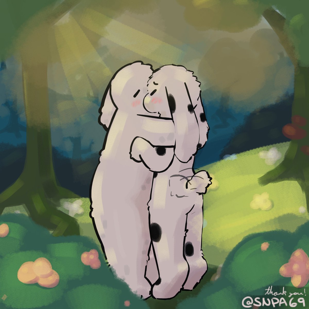SNPA69's tweet photo. average productive day for bunnies in the forest :3c
commissioned by sam the rabbit thank you!!!!!!! 🤍🤍
#furry #furrynsfw #nsfw #facesitting #kiss #sixtynine #gayfurry #gay #bigfatstinkyunwashedsweatybunny https://t.co/JwnXszaVZX