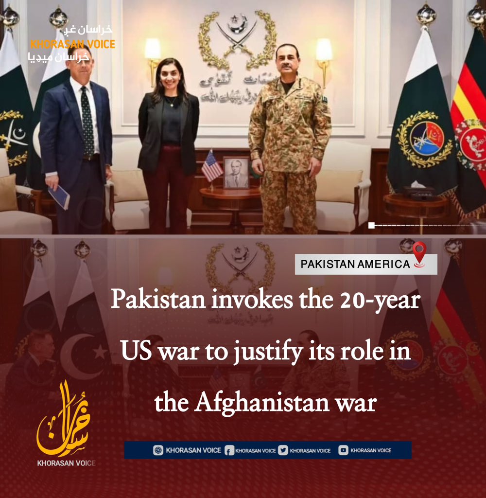 K_English8's tweet photo. Pakistan invokes the 20-year US war to justify its role in the Afghanistan war

According to Pakistan’s Inter-Services Public Relations (ISPR), a delegation from the “US-Afghanistan War Commission” met with Pakistani Army Chief Asim Munir in Rawalpindi, where they discussed… https://t.co/JJDgIVo74M