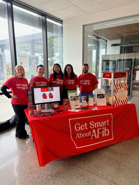 VMFHealth's tweet photo. Spreading AFib awareness in our community! St. Michael Medical Center set up an educational table during AFib Awareness Month to connect with patients, visitors, and staff about atrial fibrillation and cardiac health.

Learn more: https://t.co/pW23ERqlno https://t.co/PM4rbKFq20