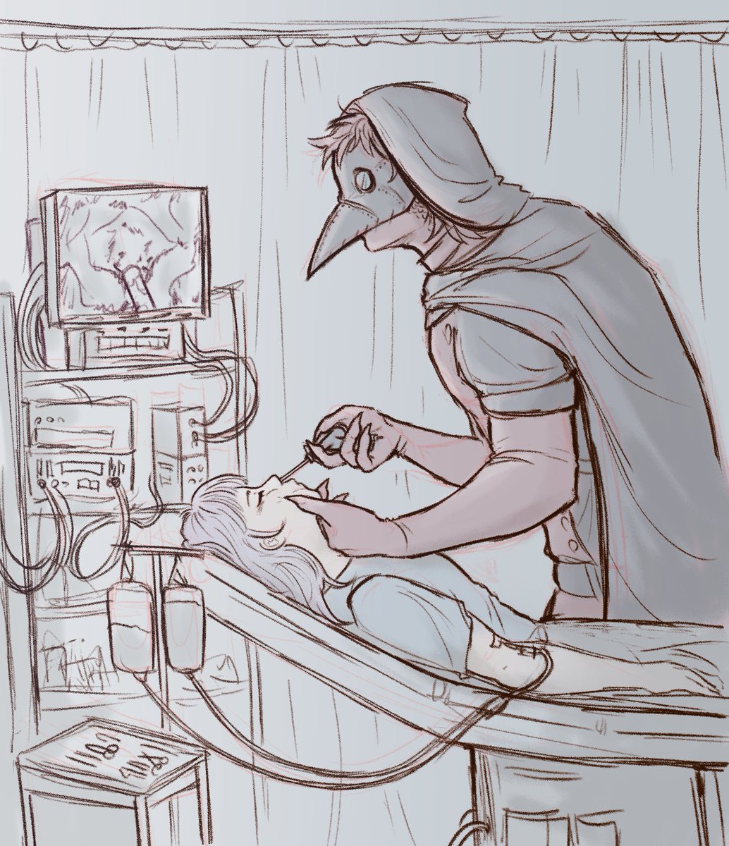 Rinni63280675's tweet photo. Yes, I did draw Doctor performing brain surgery on me. Yes, this is how I cope. And yes, it does help https://t.co/RPbl1sIcUI