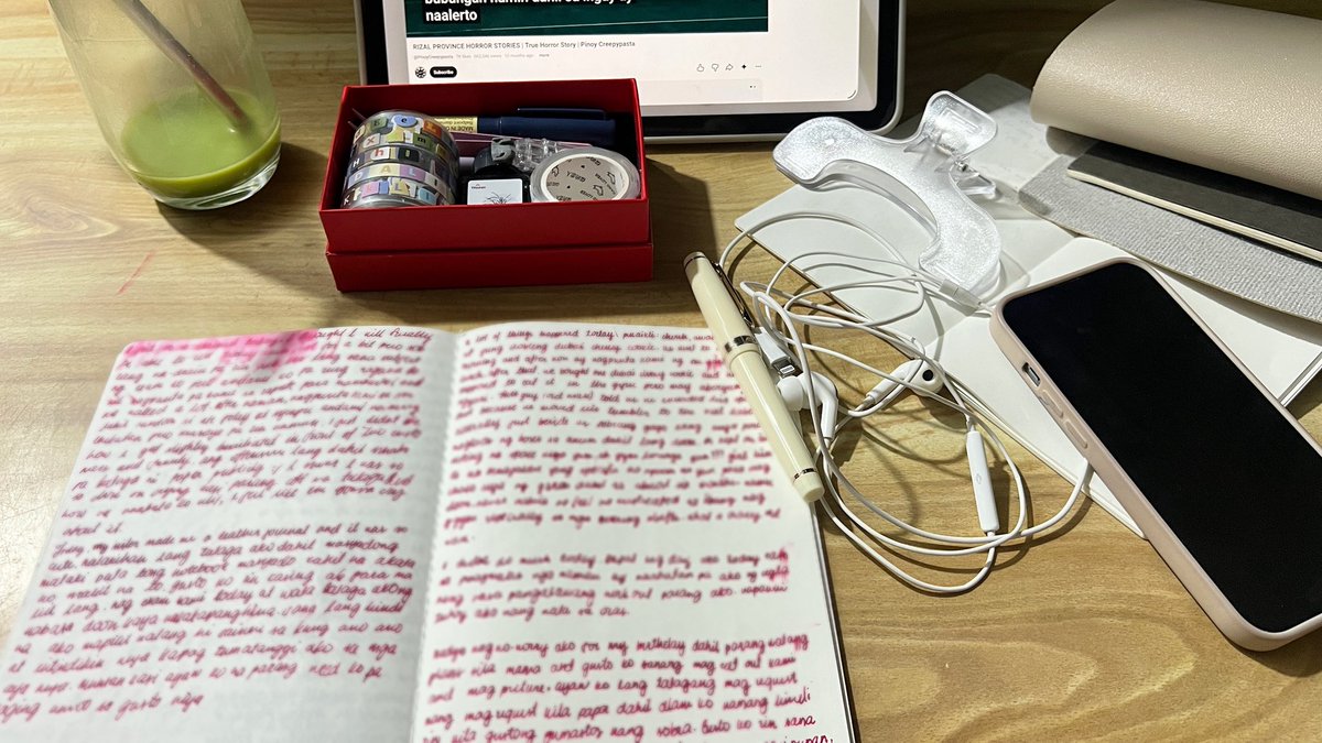 citrusful's tweet photo. i love #journaling. i love podcasts. i love sir nebb. i love pinoy creepypasta. i love life. https://t.co/KEqLcebzLT