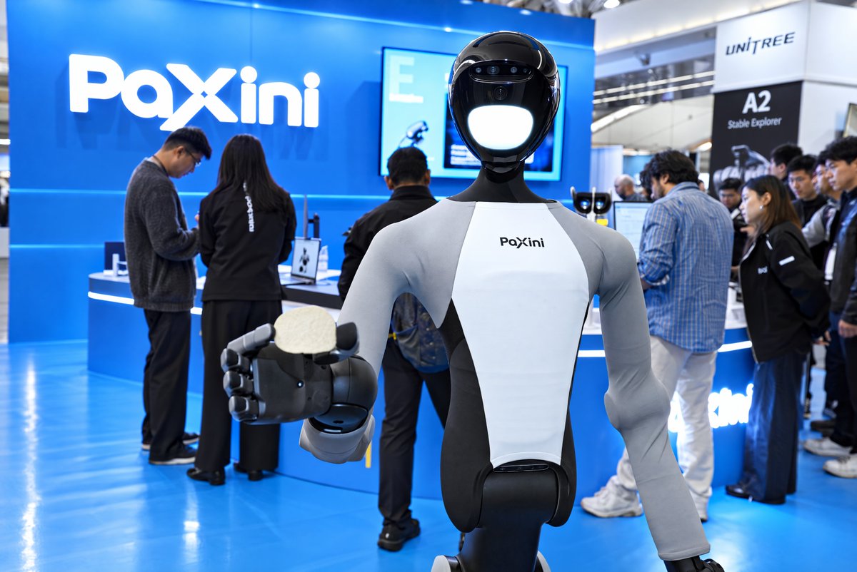 PaXiniAI's tweet photo. 🚀 The doors are open at #IROS2026!

PaXini is officially on the ground in Pittsburgh, bringing our latest embodied perception technologies and full-stack solutions to 𝗕𝗼𝗼𝘁𝗵 #𝟰𝟬𝟬.

From 𝘁𝗮𝗰𝘁𝗶𝗹𝗲 𝘀𝗲𝗻𝘀𝗶𝗻𝗴 𝗵𝗮𝗿𝗱𝘄𝗮𝗿𝗲 to 𝗢𝗺𝗻𝗶𝗩𝗧𝗟𝗔 𝟮.𝟬 𝗺𝗼𝗱𝗲𝗹 and 𝗼𝗺𝗻𝗶-𝗺𝗼𝗱𝗮𝗹 𝗱𝗮𝘁𝗮 𝗰𝗼𝗹𝗹𝗲𝗰𝘁𝗶𝗼𝗻 𝘀𝘆𝘀𝘁𝗲𝗺, join us to explore what’s powering the next generation of embodied AI. 
Featured products：
🌟 𝗣𝗫𝟲𝗔𝗫 𝗚𝗘𝗡𝟰: Multidimensional tactile sensor powered by the true 6D tactile sensing chip, GEN4 FUSE.
🌟 𝗣𝗫𝗖𝗮𝗽 𝗣𝗿𝗼: Next-generation five-finger data collection glove for capturing ready-to-use, high-quality data.
🌟 𝗣𝗫-𝗙𝗢𝗢𝗧𝗥𝗜𝗫: Tactile sensor built for robotic soles, unlocking advanced plantar perception for bipedal robots.

Visit us at: 
📍 𝗕𝗼𝗼𝘁𝗵 #𝟰𝟬𝟬
📅 September 28 – 30, 2026
📌 Pittsburgh, PA

Looking forward to seeing you at #IROS2026!