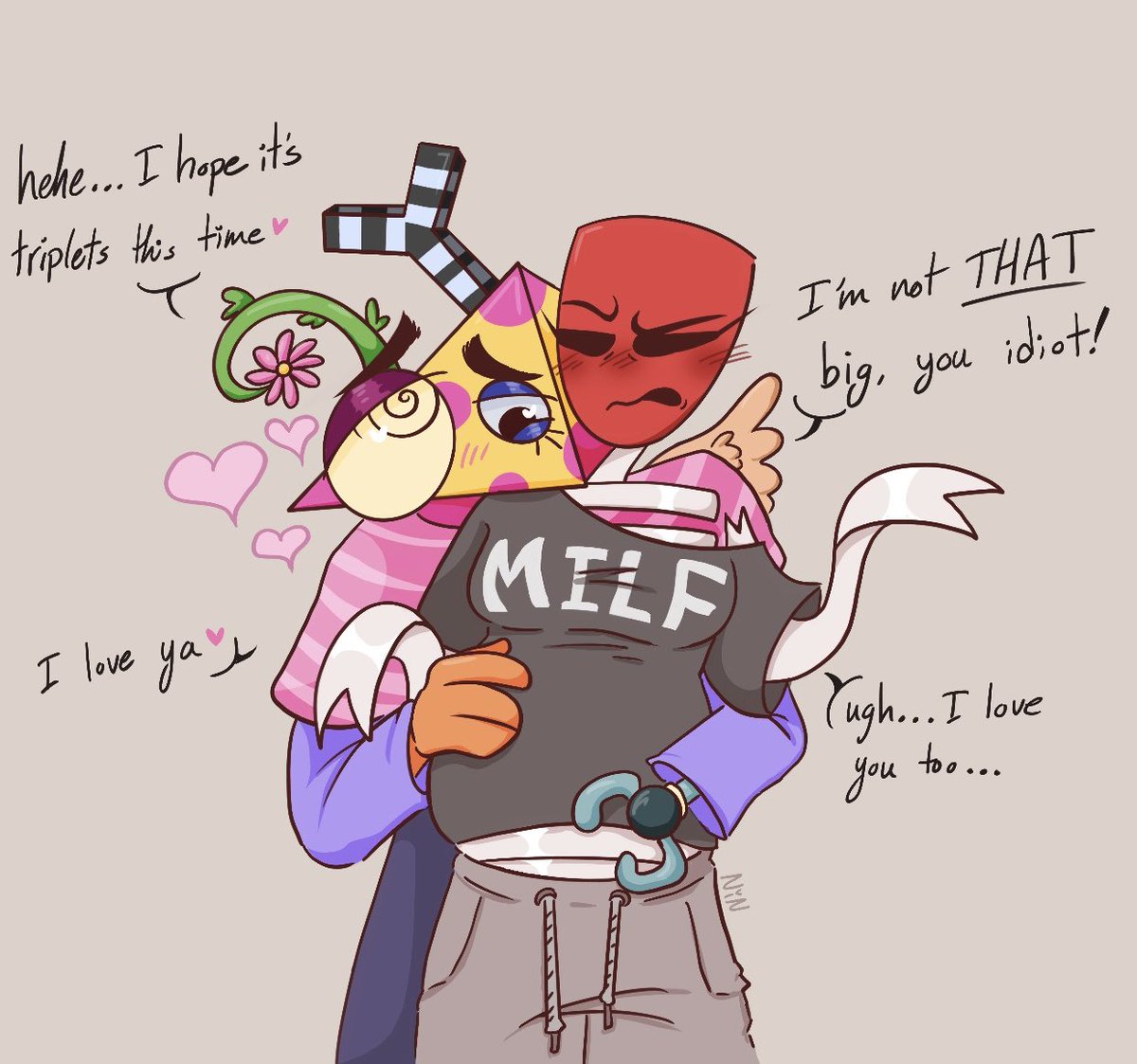 nindrumALT's tweet photo. drawing request! :3
the sweeties 💕

#TADC #abstragedy #preg https://t.co/XHTNCzX9My
