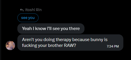 rin2sheist's tweet photo. does this FUCKING BASTARD always have to mention that bunny is fucking my brother TO MY FACE?! https://t.co/g8GABOyyhW