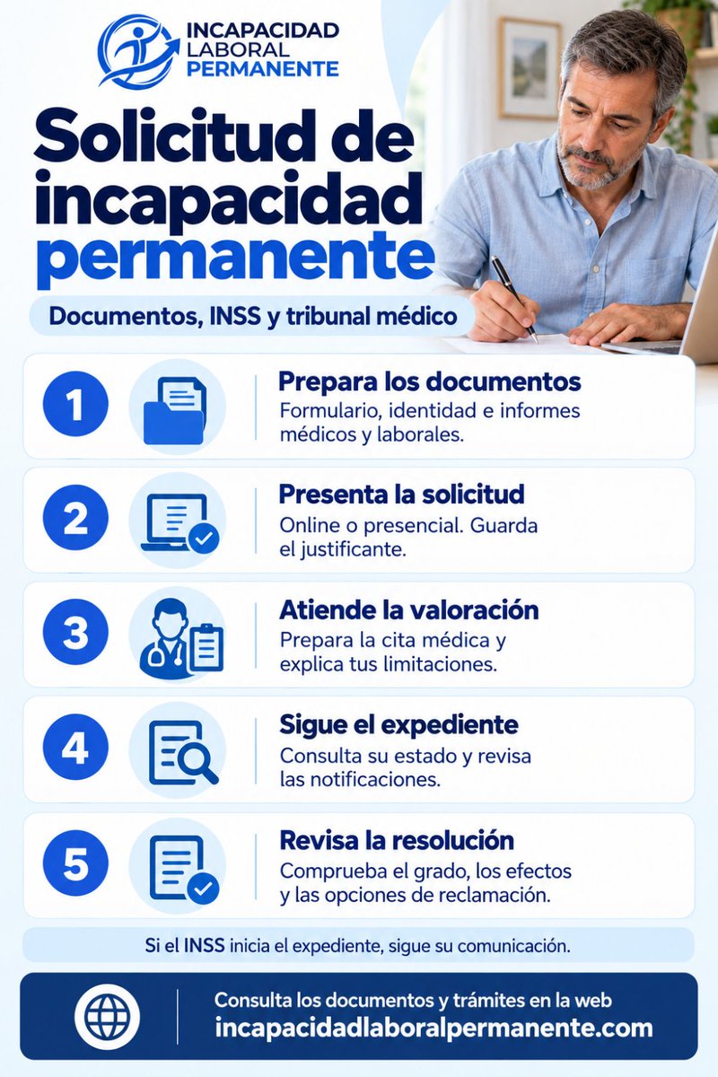 IncapacidadLP's tweet photo. Solicitar una incapacidad permanente no es solo rellenar un formulario. Los documentos, los informes médicos y cómo explicas tus limitaciones pueden ser claves en el procedimiento

Cómo solicitar una incapacidad permanente https://t.co/yC9WOvHPqX https://t.co/NAwc1P69ZC