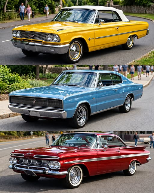us_connie's tweet photo. 1963 Ford Galaxie Convertible

1966 Dodge Charger

1959 Chevrolet Impala https://t.co/FB1NzjZqlG