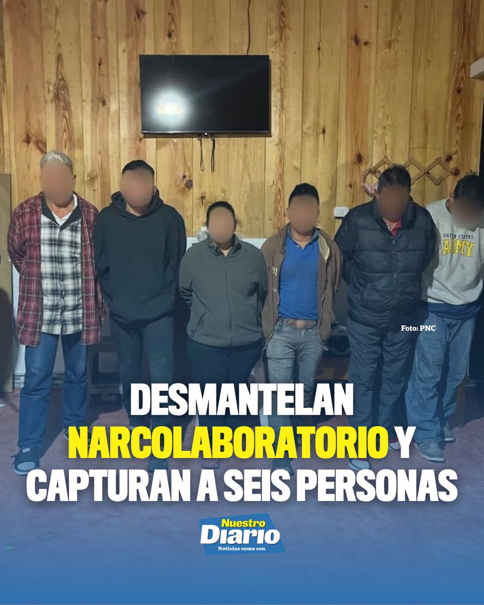 🚨 DESMANTELAN NARCOLABORATORIO Y CAPTURAN A SEIS PERSONAS 🚨 La PNC y el Ministerio Público desarticularon un narcolaboratorio durante tres allanamientos en…