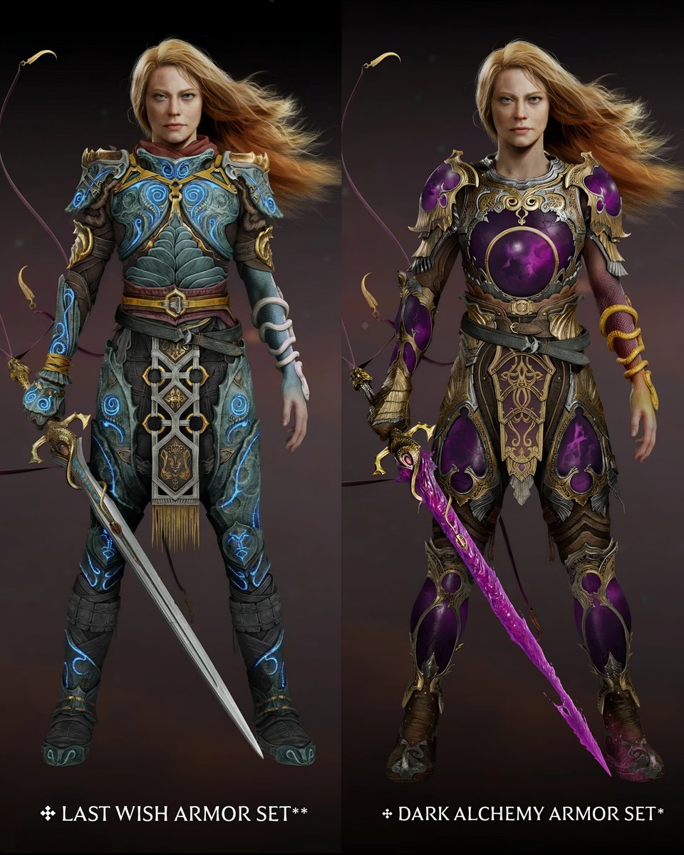 nib95_'s tweet photo. Sony Santa Monica's bringing HEAT with these God of War Laufey armor &amp; weapon designs! 🔥 Impressive detail &amp; material work

You'll note lonely incels &amp; socially dysfunctional porn addicts complaining they're terrible for not sexualising, instead serving the purpose of armor lol https://t.co/AG1lAahgXZ
