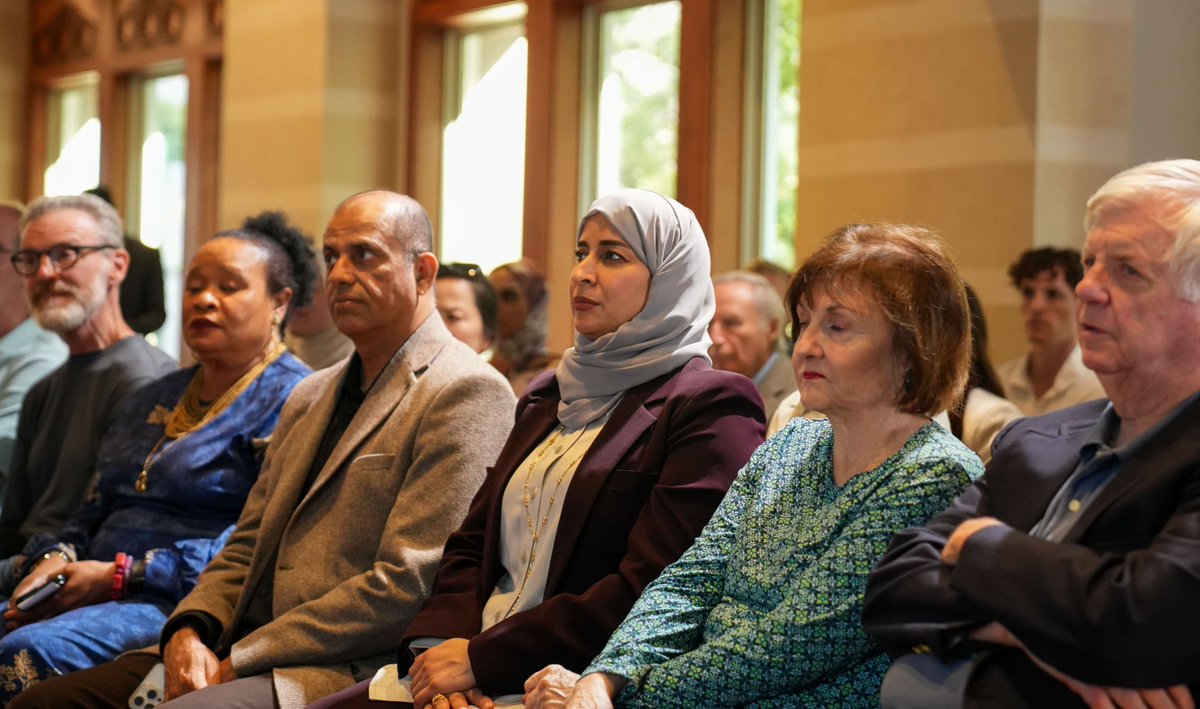 SQCCDC's tweet photo. In recognition of America’s 250th anniversary, the Sultan Qaboos Cultural Center hosted the lecture “George Washington and His World,” featuring Dr. Denver Brunsman, Associate Professor of History at George Washington University.

The event was attended by Counselor Sabra Al Hooti, Deputy Chief of Mission at the Embassy of the Sultanate of Oman, along with diplomats from various embassies, professors, students, and members of the DMV community. Opening remarks were delivered by Halima Al Balushi, Program Officer at SQCC.

The lecture explored George Washington’s life, leadership, and legacy, followed by an engaging Q&A session with the audience.
