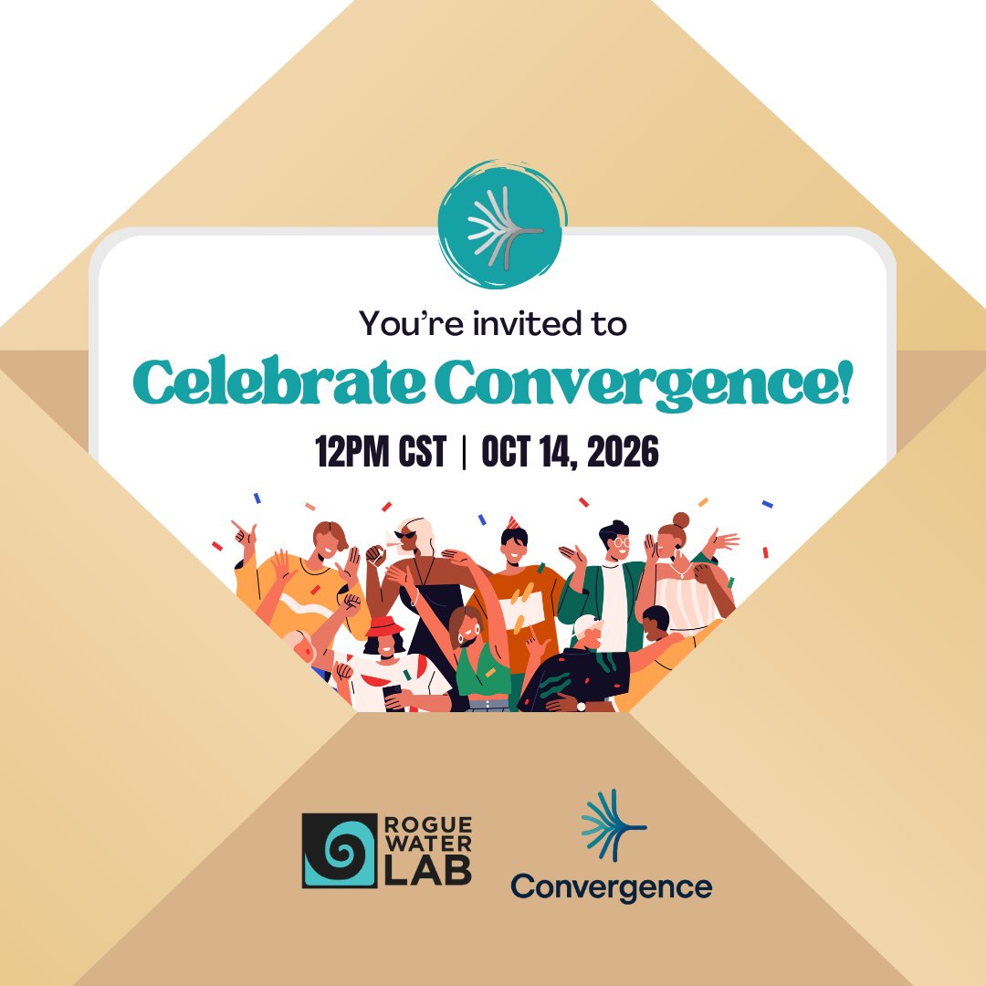 RogueWaterLab's tweet photo. 🎓 Celebrate the Convergence Class of 2026!

Join us Oct. 14 at noon CT to honor 52 graduates from 31 organizations—and hear from commencement speaker Manny Teodoro on public trust and utility communications.

Add to calendar: https://t.co/IMErlPsKH6

#Convergence2026 https://t.co/c6jP30LtBB