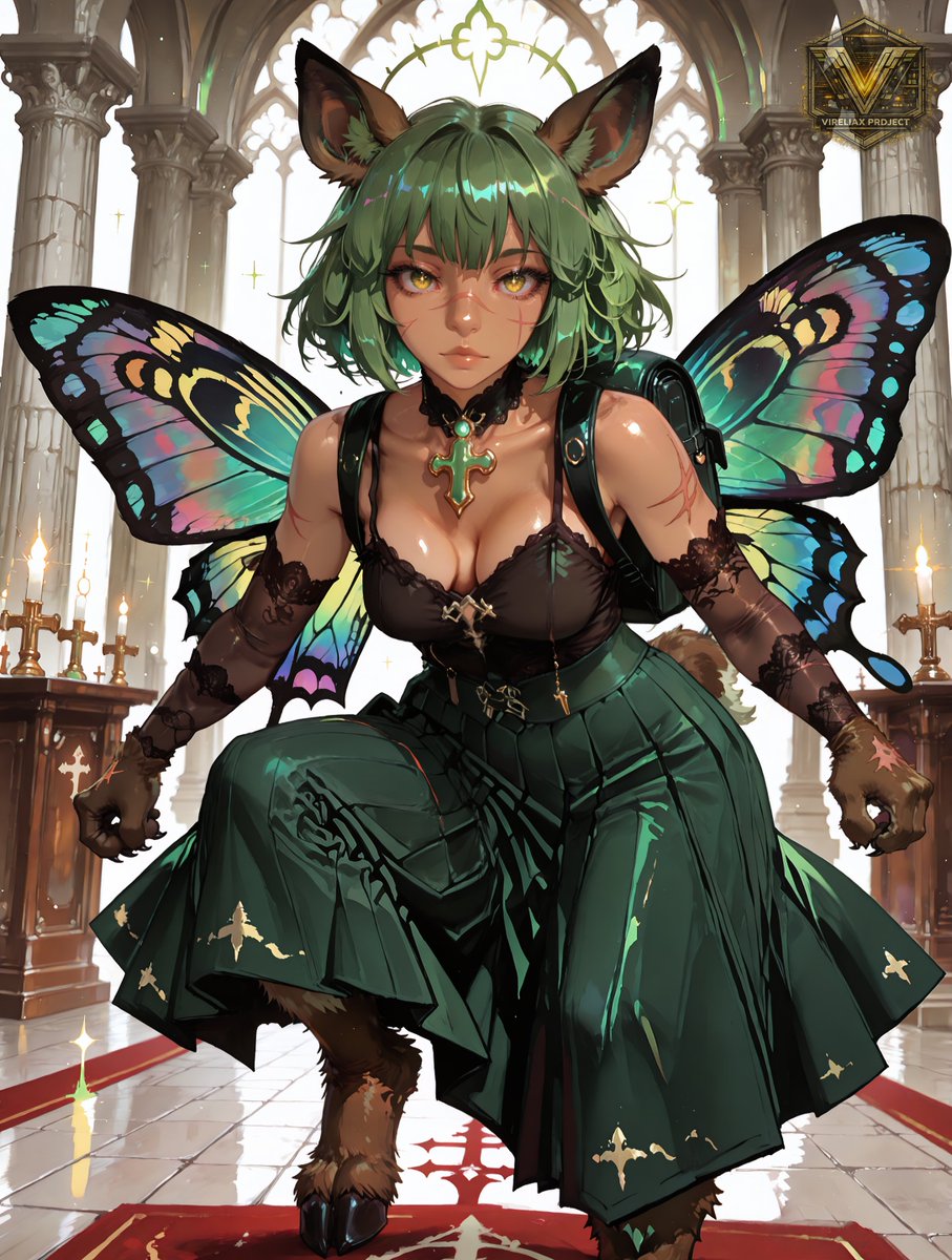 vireliax's tweet photo. SUBJECT OBSERVATION LOG — SHIN-KUROTA // A-106

An untouched mission church in an emptied valley. She lights the candles at dusk, in the wrong order, from a missal she cannot read. Nine years.

The file calls it displacement behaviour.

#AIart #monstergirl https://t.co/naWEqQFxsc