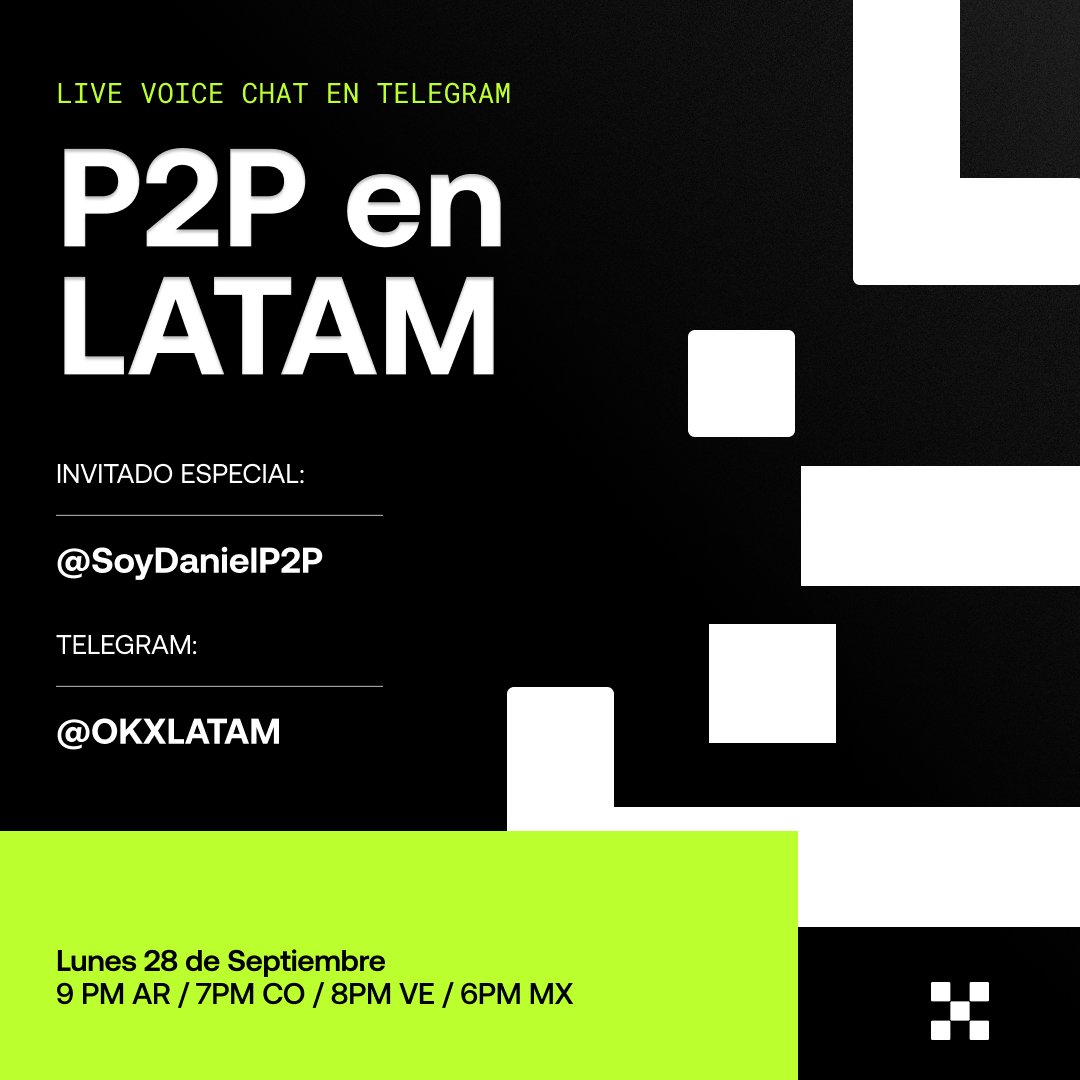 OKXLatam's tweet photo. 🎙️ P2P LATAM, PARTE 2

La primera conversación nos dejó preguntas, experiencias y ganas de seguir hablando. Así que abrimos el mic otra vez.

Junto a @SoyDanielP2P y @cryptoyormanlat vamos a hablar de P2P, cómo operar con mayor cuidado y qué señales tener en cuenta antes de una operación. 🔐

Y sí… también habrá premios y algunas sorpresas para quienes estén en el live. 🎁

Ahora te toca a ti:

¿Qué duda sobre P2P quieres que respondamos esta vez? 👇

Nos vemos más tarde acá: https://t.co/vDfZ3T23dU