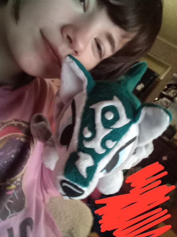 riverwoodblvd's tweet photo. decided to also post this on my furry account !!! thank you so much @FrogyLovesCake for the PAWSOME gift :3 it means so much 2 me https://t.co/QMpCo282BY