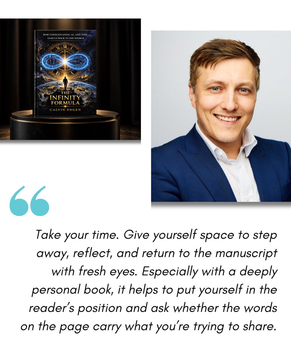 tellwelltalent's tweet photo. This month, we’re featuring Calvin Engen, author of The Infinity Formula, a thought provoking exploration of consciousness, time, technology, and the questions that emerge as our world continues to accelerate. ✨📖

#AuthorOfTheMonth #TellwellAuthors
#TellwellPublishing https://t.co/lZ1oJ6TKq8
