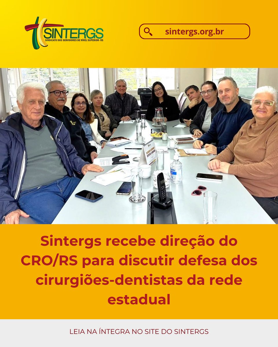sintergsrs's tweet photo. A diretoria do Sintergs recebeu, na quarta-feira (23/09), a presidente do Conselho Regional de Odontologia do Rio Grande do Sul (CRO/RS), Janaina Gomes, e a advogada da autarquia, Mauren Wietzke. Janaína é a primeira mulher a conduzir o CRO-RS em 60 anos.

+ https://t.co/i3YkPrSwIR