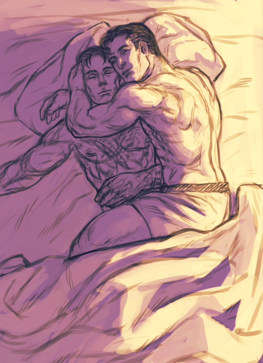FAILURE316928's tweet photo. I really love the idea that Clark is such clingy and loves sleeping cuddled up. Come on, he’s just so sweet guy
#superbat #batman #superman
Commissions open :D https://t.co/3XwUrvwsCh