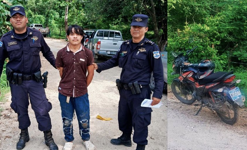ITROriginal's tweet photo. 🚨 ABANDONÓ LA MOTOCICLETA HURTADA Y CORRIÓ HACIA LA MONTAÑA, PERO LA PNC LO CAPTURÓ

🔍 Víctor Manuel Díaz López, de 21 años, fue intervenido después de ser localizado con una motocicleta que había sido hurtada un día antes en el cantón El Tigre, en La Reina.

⛰️ Al notar a los policías en el cantón Las Peñas, dejó la unidad y huyó hacia una zona montañosa, donde los equipos continuaron la persecución hasta detenerlo.

⚖️ La motocicleta fue recuperada y el joven enfrentará el delito de hurto.