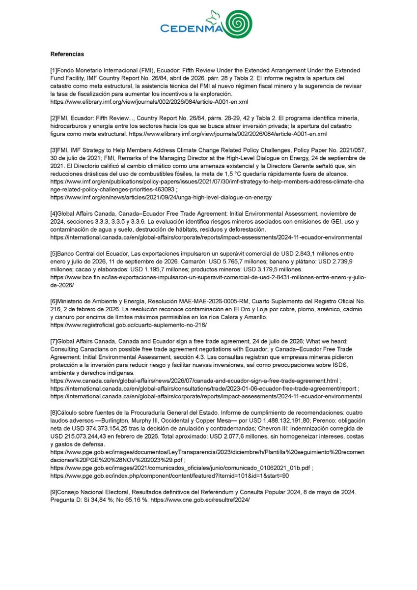 CEDENMA's tweet photo. CEDENMA cuestiona la responsabilidad del Gobierno y del FMI en una política que acelera la expansión extractiva mientras deja en segundo plano sus costos sobre el agua, el clima y las finanzas pública. https://t.co/OZ3TOmnkhA