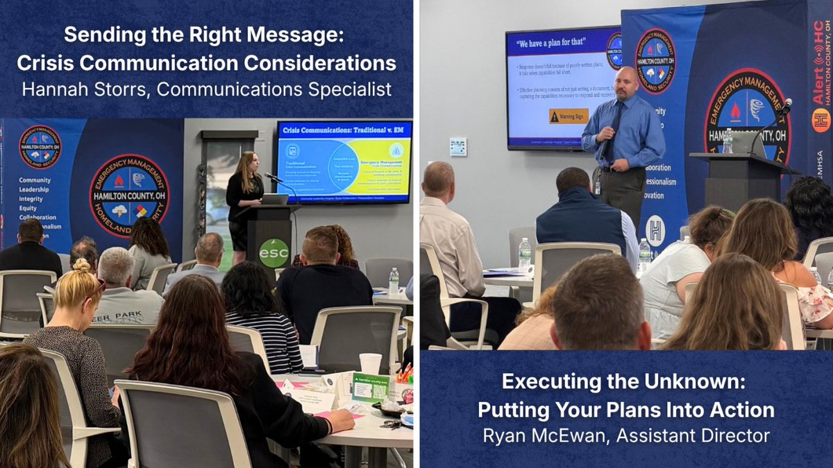 HCEMA's tweet photo. Last Friday, we brought together nearly 200 partners at Hamilton County's 10th Annual Partners in Preparedness meeting to discuss this year's theme: When It Happens To You. Thank you to everyone who attended and to all our partners for your preparedness efforts. https://t.co/nveTLsmcyp