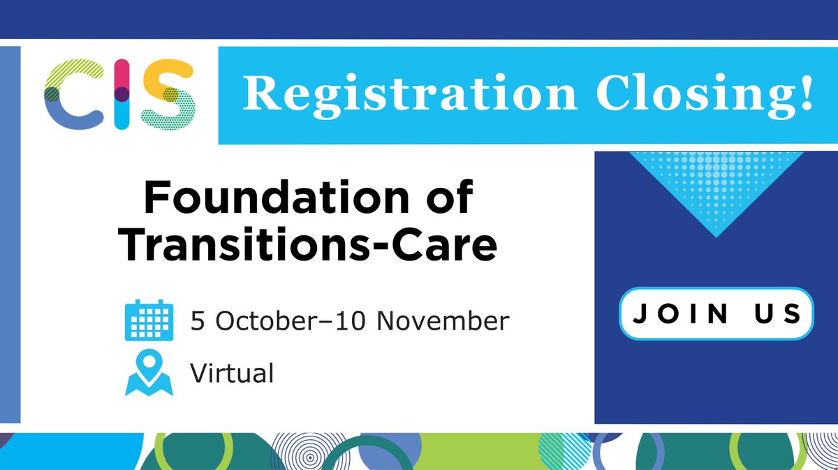 CISEducation's tweet photo. Registration is closing for the Foundations of Transitions-Care Course, an online learning experience designed to help educators create more effective support for students, families, &amp; colleagues navigating change. Register in the portal before 2 October: https://t.co/T0fSgDt4N6 https://t.co/Q3nrZ7tQsY