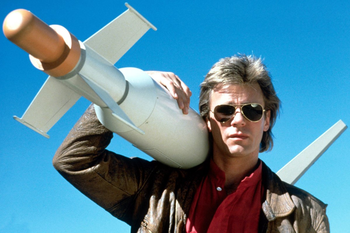 landofthe80s's tweet photo. The TV series featuring the man who could seemingly do anything with some bubble gum and a paper clip, "MacGyver," debuted on this date in 1985. Starring Richard Dean Anderson, the series ran for seven seasons and 139 episodes. 

BITE-SIZED FACT | The word "MacGyver" became so associated with ingenious problem-solving that "MacGyver" was later added as a verb to the Oxford English Dictionary. #80s