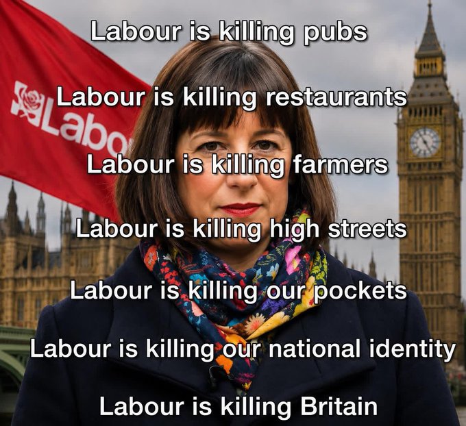 greeksinartcon1's tweet photo. #FREEDOMCRY THIS #LABOUR PARASITE PAID TRIBUTE TO THE EARLIER PARASITE, THE CHANCELLOR, #REEVES...
WHAT WERE THE TRIBUTES FOR, HYPOCRITE OF HYPOCRITES?
FOR INCREASING UNEMPLOYMENT, FOR BORROWING HALF A TRILLION ON TOP OF THE 2.7 TRILLION IN DEBT? FOR DESTROYING SMALL AND LARGE BUSINESSES WITH HER TAXES?
WHAT WERE HER ACHIEVEMENTS BESIDES LYING THAT SHE WAS THE BoE MANAGER, OF THE TELEMPONE ITS LINES?