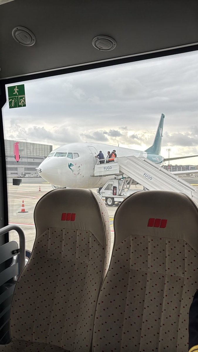 PowerMarketsHQ's tweet photo. Another Iranian aircraft has been grounded abroad.

A Caspian Airlines Boeing 737 was seized at Istanbul Airport today over an approximately €3 million unpaid debt.

Passengers were already onboard when Turkish enforcement officers stopped the flight and removed them.

This seizure is a commercial debt case, not a U.S. sanctions action, but it comes as Iranian aviation is already losing access to foreign airports and services.

Sources: @hey_itsmyturn, https://t.co/VKglzQZAZu