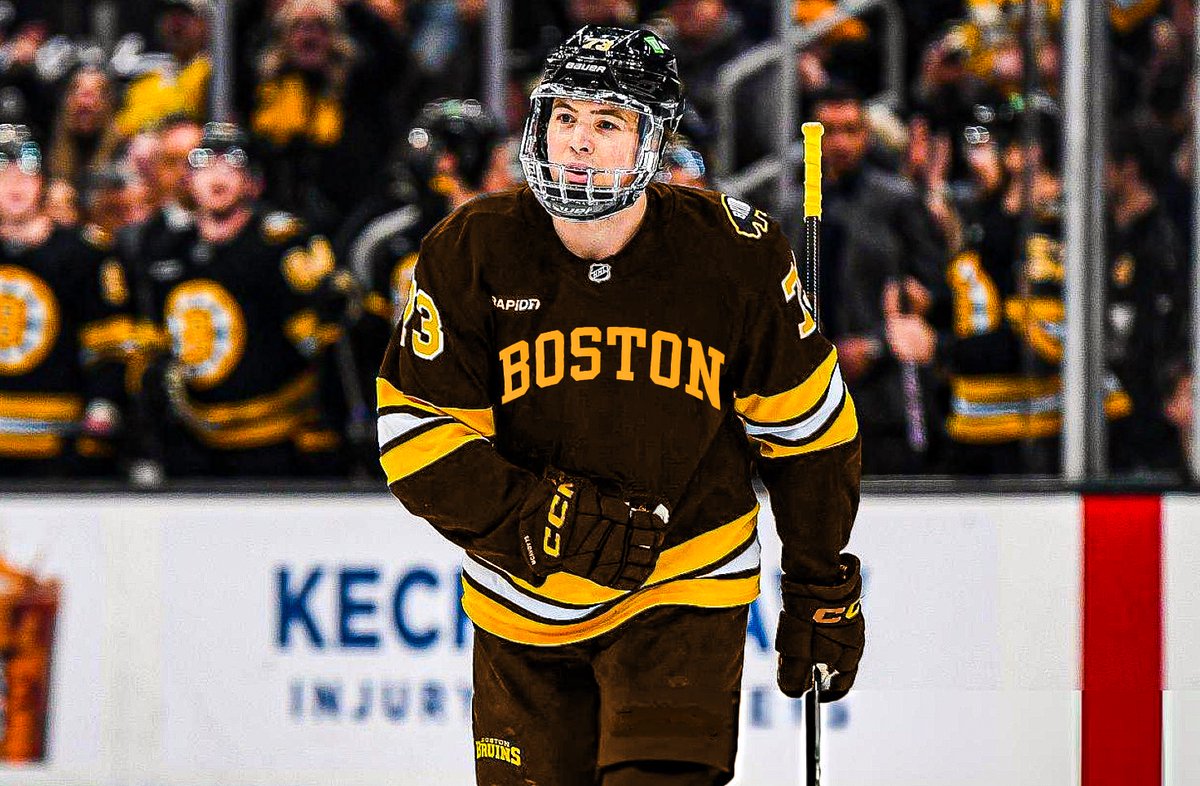 Marcussi_MA's tweet photo. Per @icethetics on YouTube, the Bruins Hometown Remix jerseys are inspired by the Beanpot tournament, which explains the 'collegiate arched wordmark' the uniform has. https://t.co/z1LBiwHunb