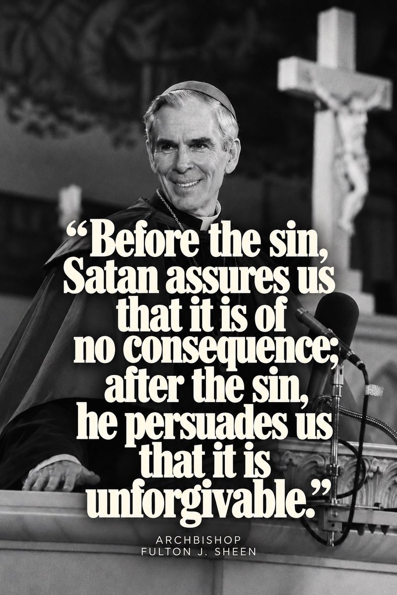 faithbridgeproj's tweet photo. Let us never forget: God’s mercy is bigger than our sin.
#FultonSheen #Catholic #Christian #Jesus #Faith https://t.co/beiY7i4Bb0