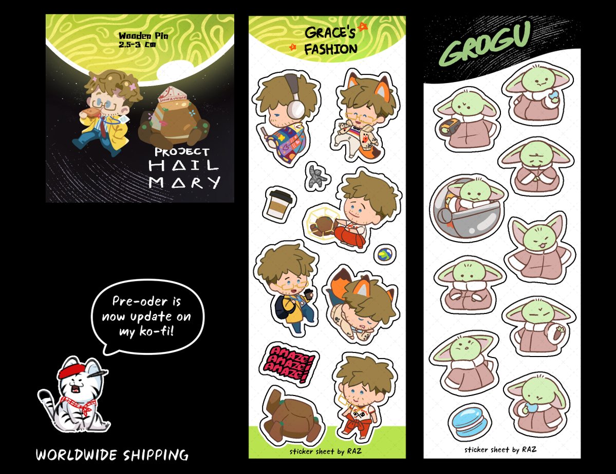 raz089_'s tweet photo. I open the pre-order for worldwide shipping on ko-fi if you're interested. Something is not going to restock after this, so feel free to pre-order them before OCT 11th.

📌https://t.co/kIUdjvPPXO

 #projecthailmary #phm https://t.co/vkwqIjyJIP