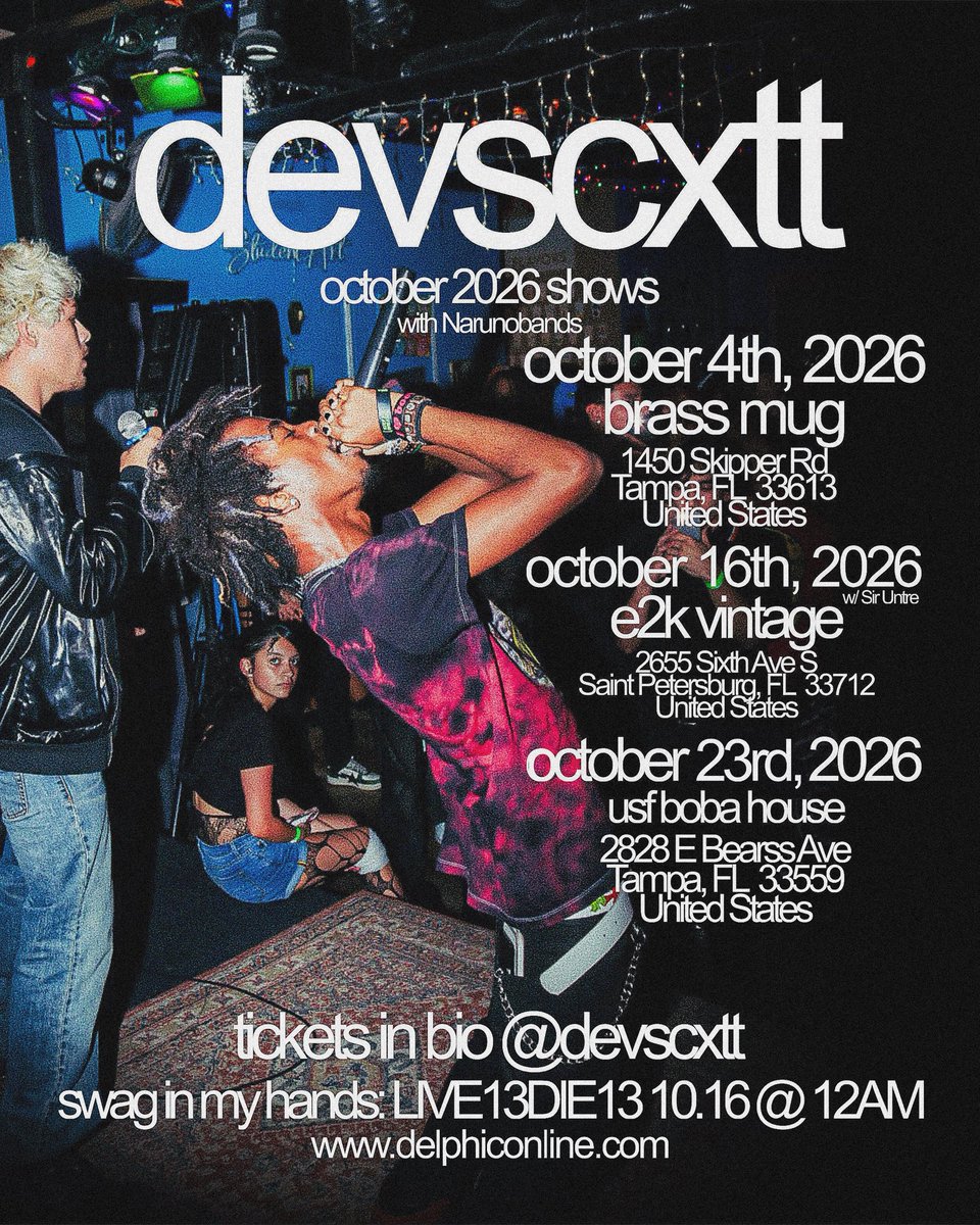 devscxtt's tweet photo. LIVE13DIE13TOUR https://t.co/heBaJQTLH5