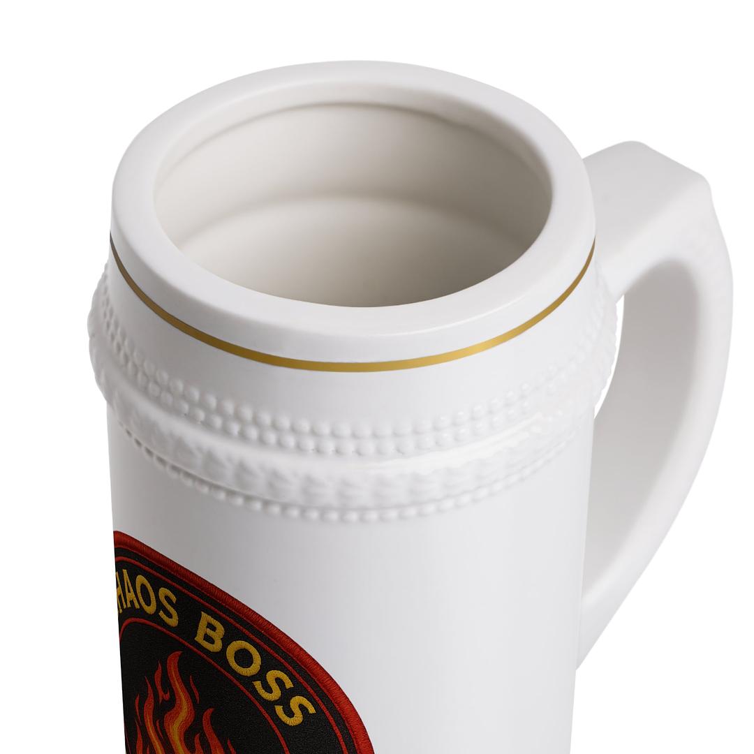 MerriStepa9w's tweet photo. Emergency sip alert: Chaos Boss Firehouse Stein, 22 oz ceramic beer mug, $37. 99. Holds enough cold courage for in-law visits and Wi-Fi outages. Dishwasher-safe, drama-proof, and perfect for pretending you’re on duty. https://t.co/wrKkEErp87