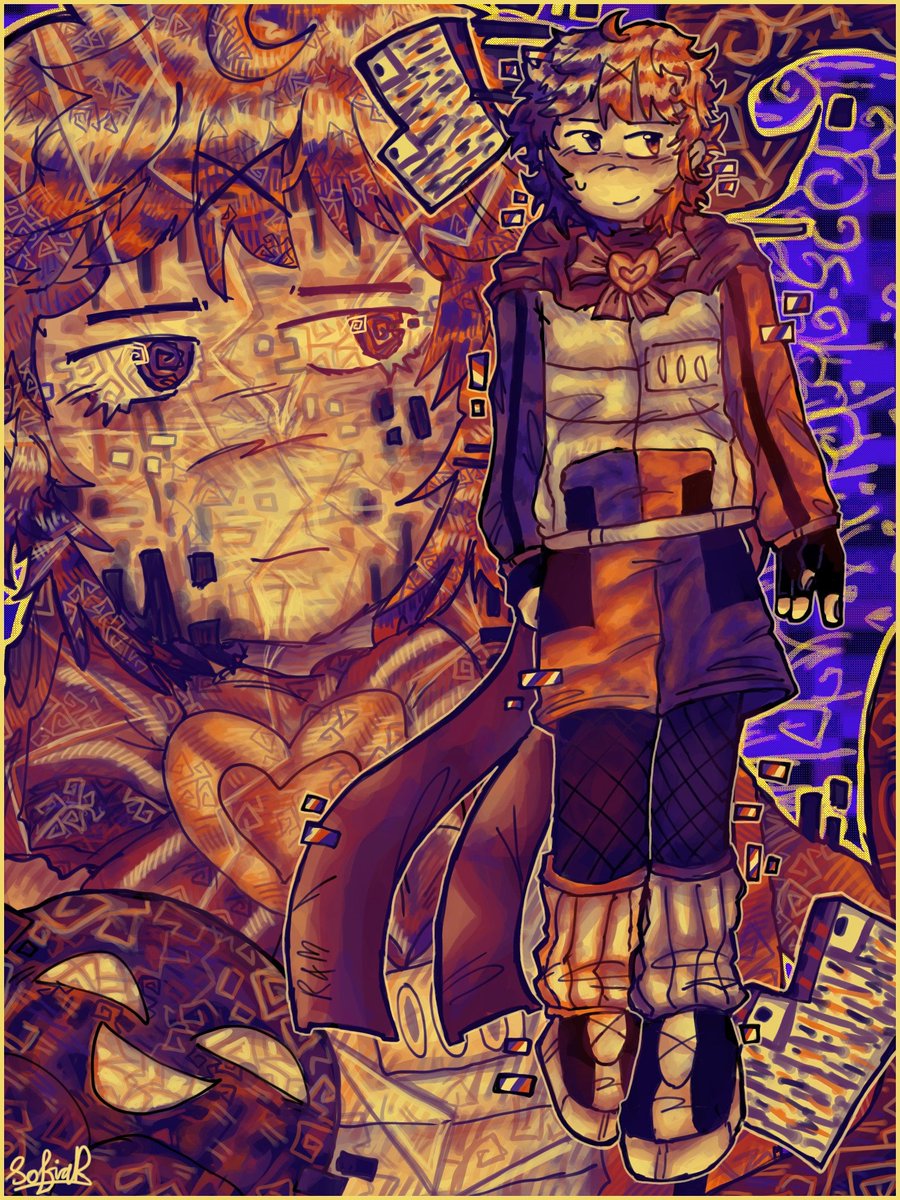 metr0missingno_'s tweet photo. day 391:
HAPPY BIRTHDAY MISSINGNO. MY GOAT ILYSM 🥹💜🧡

specifically my gijinka's birthday if you're wondering LMAO but this is my excuse to have a day dedicated to my fav character shh... 👀
(on the north american pokémon rby release date... 👀)

#missingno #fnflullaby #pokemon https://t.co/HEfBj9RSqV