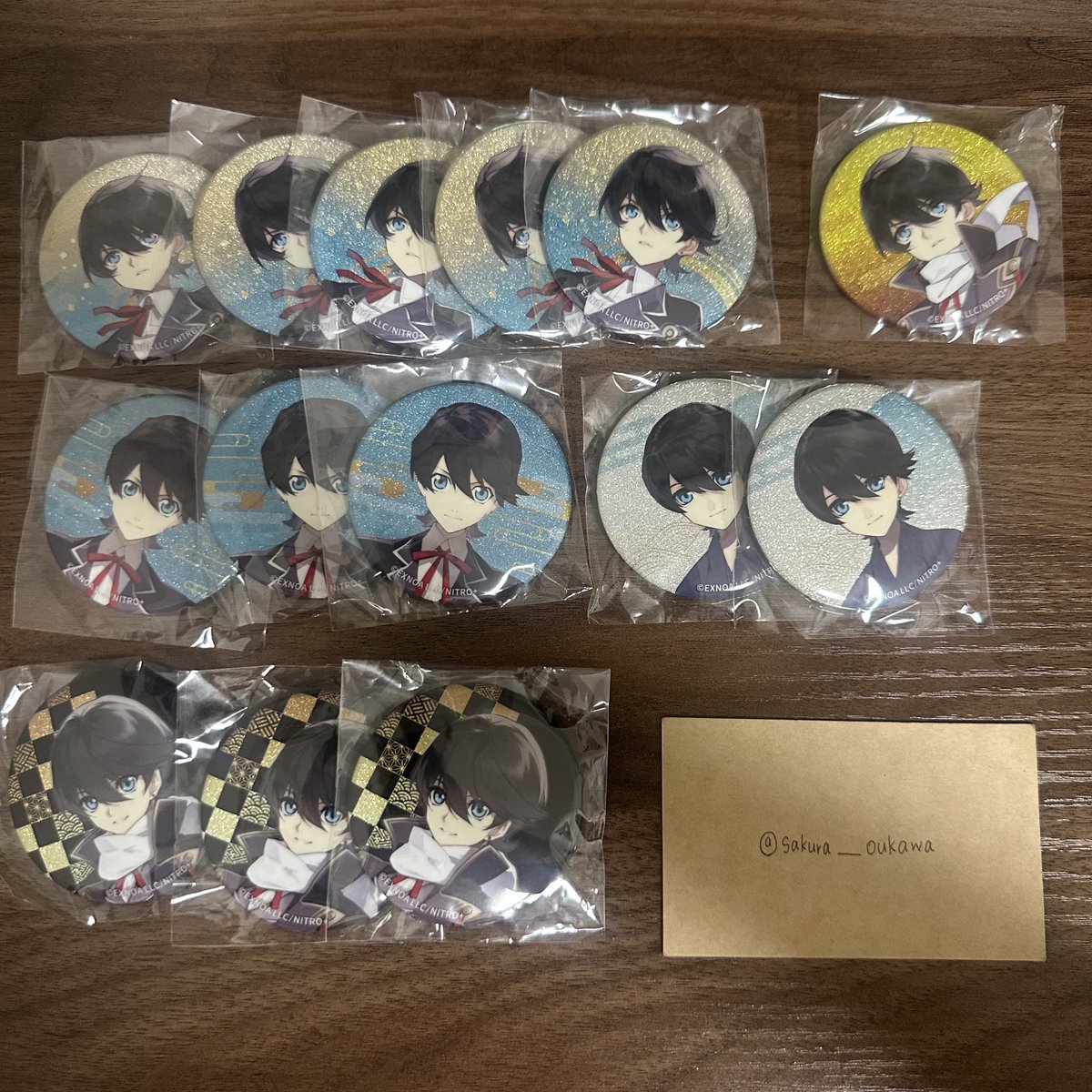sakura__oukawa's tweet photo. 【交換・譲渡】刀剣乱舞 STORE 絢爛缶バッジ  堀川国広

【譲】初戦闘5.跪坐3.軽装2.極通常3.極戦闘1

【求】初通常or 定価＋送料

郵送にてお取引希望
検索からでもお気軽にお声掛けください。 https://t.co/3x9DWcl00d
